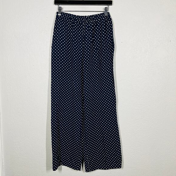 Cynthia Rowley Wide Leg Casual Pants Lounge Loose Fit Navy - S - Picture 3 of 10